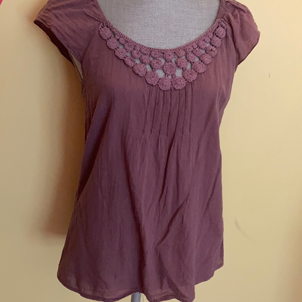 Purple lace top size medium